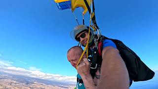 Patrick First Skydive! Tandem Jump from 10000 feet at iJump Gran Canaria