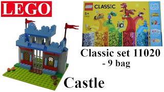 LEGO Classic set 11020 - 9 bag - Castle - How to build with lego blocks (TUTORIAL)