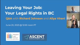 Leaving Your Job in BC (Recorded Webinar)