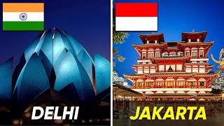 Delhi vs Jakarta City Comparison | India vs Indonesia | Compare The City