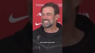 Klopp funny moment during an interview 😂😂