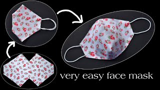 (Very Easy) Face Mask Sewing Tutorial - How To Make Easy Face Mask At Home - DIY Cloth Face Mask