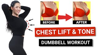 How To Naturally Lift Your Bust & Increase Chest Size | Dumbbell Workout | GymNought Fitness