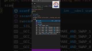 #shorts C programing code  -   Simple interest with C language in hindi