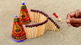 2 Diwali Anar Vs Matches Chain Reaction Domino | Amazing Crackers Experiment | Anar Experiment 😱 |