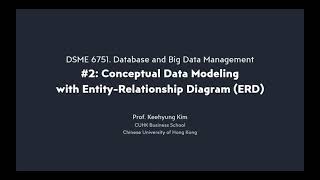 RDB: Conceptual Data Modeling with ERD