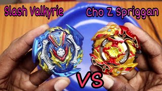 Slash Valkyrie VS Cho Z Spriggan Beyblade Battle TakaraTomy | Beyblade Burst GT VS Super-Z (Turbo)