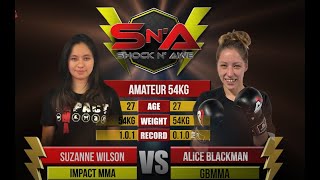 Shock N Awe 32 Amateur Catchweight MMA - Suzanne Wilson vs Alice Blackman