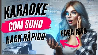 FAÇA KARAOKÊ DE MÚSICAS FAMOSAS NO SUNO! DESCOBRI UM JEITO