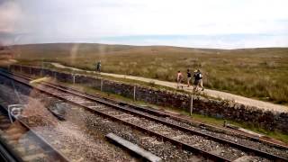 Crossing the Ribblehead viaduct