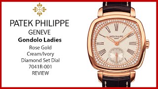 ▶ Patek Philippe Gondolo Ladies Rose Gold Cream Diamond Set Dial 7041R-001 - REVIEW