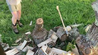 Splitting crotch wood