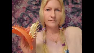 ASMR HAIR CLIPPING & BRUSHING [REAL HAIR](Whispering) Role-play(Kid Toys)