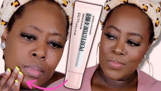 I wasn't expecting it to look like this 😲 *NEW* MAYBELLINE 4 in 1 FOUNDATION REVIEW + DEMO|DARK SKIN