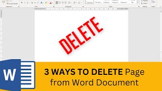 3 Ways to Delete unwanted Blank Page in Word 2007, 2010, 2016, 2019 [IN 1 MINUTE]