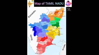 MAP of TAMIL NADU#tamilnadu#upsc#mapofindia#india#opsc#kanyakumari#shorts#shots#viral#studywithkoko