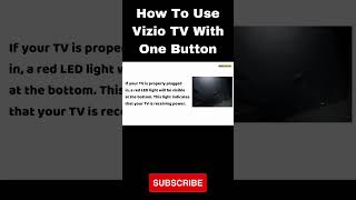 How To Use Vizio TV With One Button #shorts #shortvideo #vizio