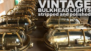 Sandblasting brass bulkheads