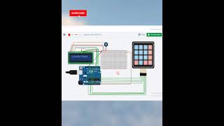 Arduino keypad in tinkercad : 4*4 keypad #shorts: electroroh