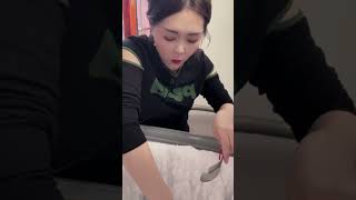 Ice ASMR frozen freezer eating # #icebites #asmreating #iceasmr