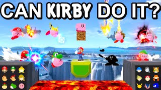 Which Kirby Hat Can Hit His Original Into The Lava? - Super Smash Bros. Ultimate