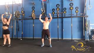 Cross Marangoni - Workout 21/15/12/9/7 - Shoulder to overhead + T²B - Vitor/Mariana