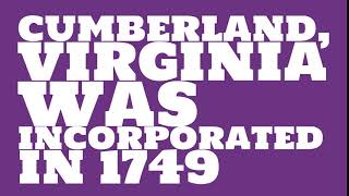 When was Cumberland, Virginia founded?