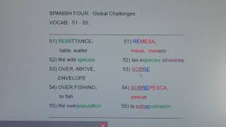 4 GC 51-55:  remesa, especies silvestres, sobre, sobrepesca, sobrepoblación...