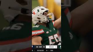 Damarious Bulaga first career INT! #collegefootball25 #miamihurricanesfootball #miamifootball