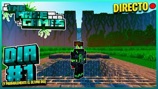 El corredor del laberinto en Minecraft Bedrock | Dia #1 "Solo hay 1 vida" Pero $100 de Premio 🤑🤑