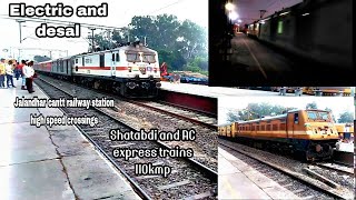 Jalandhar cantt railway station high-speed trains crossing and arrival departure 110kmp section