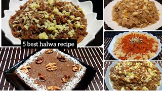 winter special 5 best halwa recipe 😋 | 5 traditional halwa recipes by kitchen with chef hira