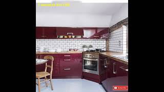 beautiful burgundy kitchen cabinet design ideas