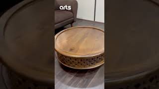 Wood Carved Mango Coffee Table | Handcrafted Centerpiece for Home