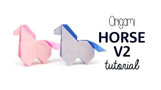 Origami Horse Tutorial - Version 2 - Paper Kawaii