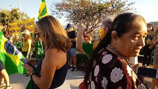 21/06/2020 - Manifestação pacífica na cabeceira insular da Ponte Hercílio Luz - Florianópolis