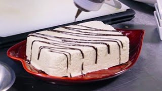 Chestnut Semifreddo with Bittersweet Chocolate Sauce