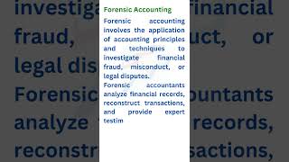 Forensic Accounting  #Accounting Terminology #Accountsjobs #interviewquestions #accounts #tally