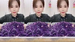 🧊❄️🥶Mukbang ice/buckwheat ice/shaved ice/ice 💜 hard crushed/ice Asmr/sound crunchy