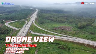 Drone view tol cisumdawu desa cipelang ujung jaya