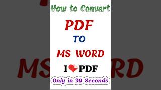 Pdf file ko Word me Convert Kaise Kare | How to convert pdf to Word 2023