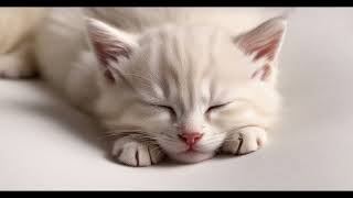 'Ad-free' lullaby with cute creamy white kitten