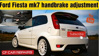 ford fiesta mk6 handbrake adjustment