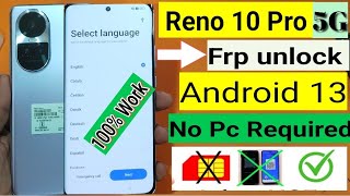 Oppo Reno 10 pro 5g Frp Bypasss | All oppo mobile frp bypass android 12,13 | cph2525 frp bypass free