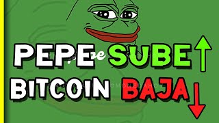 PEPE COIN SUBE DE PRECIO MIENTRAS BITCOIN CAE AGRESIVAMENTE  🤑 PEPE COIN NOTICIAS HOY  ️‍🔥