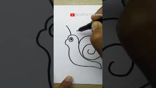 how to draw cute snail