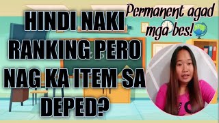 PAANO MAKAPASOK SA DEPED NG HINDI DUMADAAN SA RANKING PROCESS?