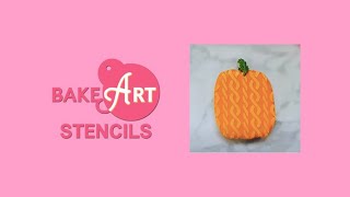 Fall Pumpkin Cookie: How to Decorate with Cozy Sweater Cookie Stencil