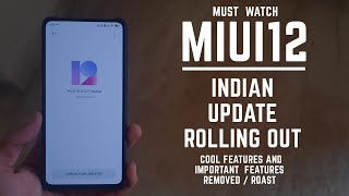 Miui 12.0.1.0 indian stable update rolling out / Many cool features not available / hindi