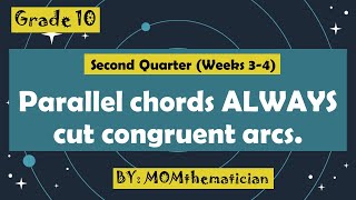 GRADE 10 | WHEN TWO CHORDS OF A CIRCLE ARE PARALLEL, ARE THE ARCS THEY INTERCEPT CONGRUENT?